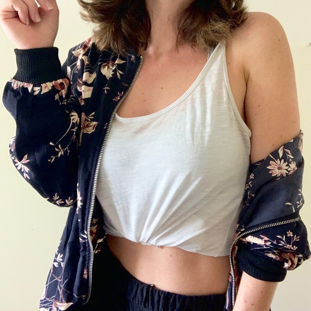 Floral bomber jacket